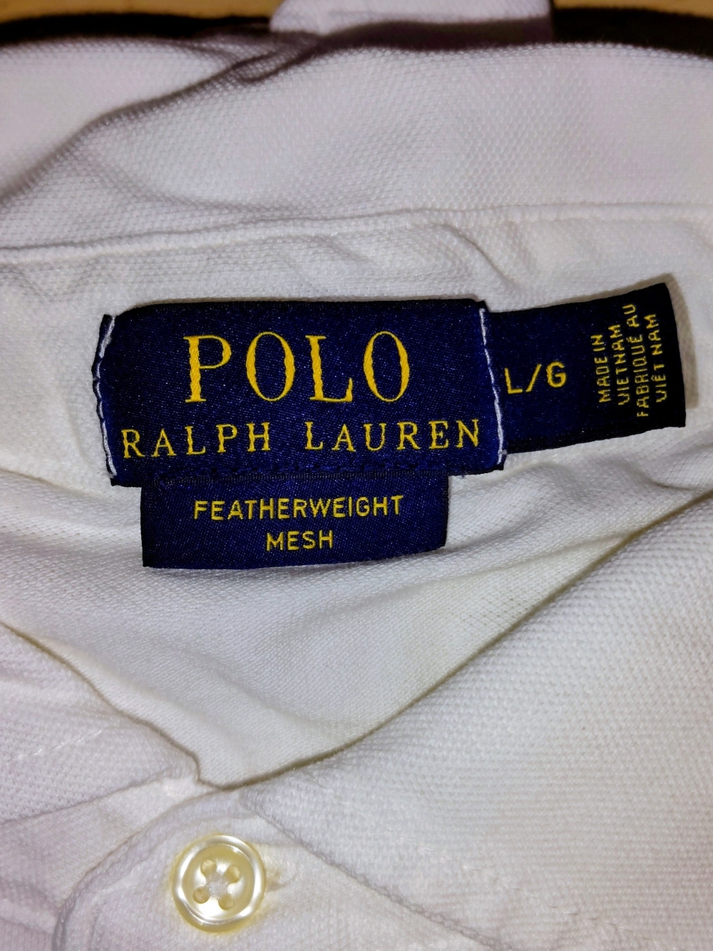 Polo by Ralph Lauren White Featherweight Mesh Polo